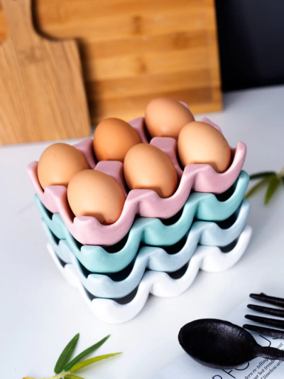 Ceramic Egg Caddy  Green