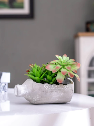 Bottle Faux Potted Succulents