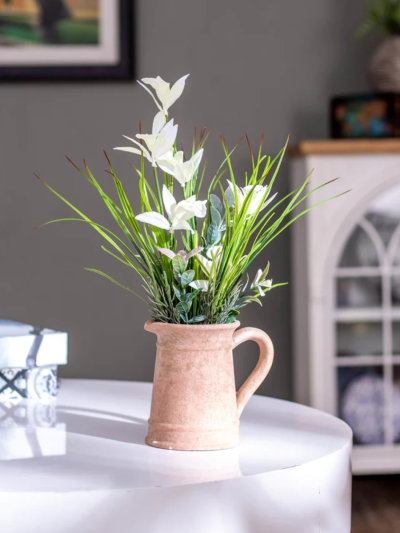 Crocus Faux Plant Arrangement - White