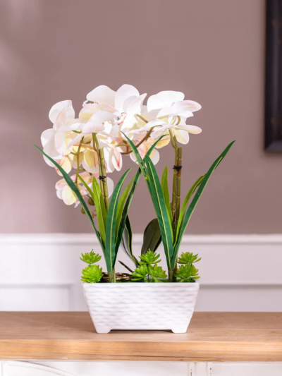 Dorado Artificial Flower Arrangement - White
