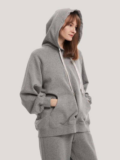 Drawstring Raglan-Sleeved 100% Cotton Hoodie