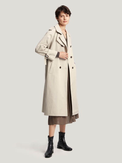 Long Trench-Style Coat