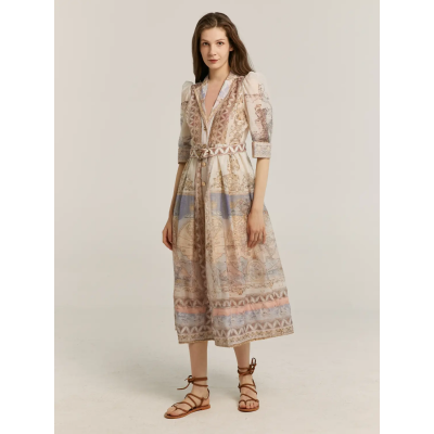 Princess A-line Puff Sleeve Dress